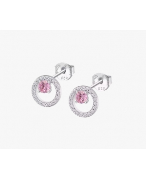 PENDIENTES CIRCONITA ROSA LOTUS / LP3080-4/3