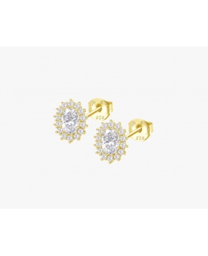 PENDIENTES CIRCONITA PLATA CHAPADA LOTUS / LP3459-4/7