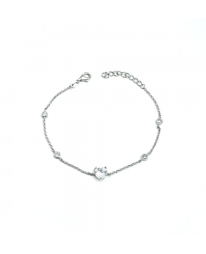 PULSERA CORAZÓN PLATA DE LEY / MC13042612