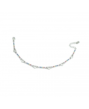 PULSERA CORAZÓN CIRCONITAS PLATA DE LEY / VM10062616