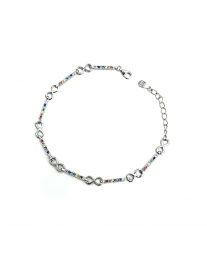 PULSERA INFINITO CIRCONITAS PLATA DE LEY / VM03022615