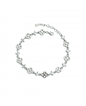 PULSERA TREBOL PLATA DE LEY / VM03022603