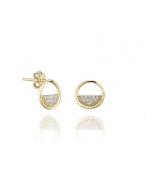 PENDIENTES CIRCONITAS PLATA CHAPADA / JMD2601265