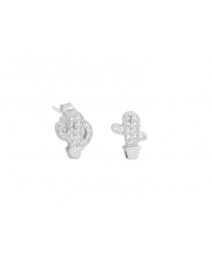 PENDIENTES CACTUS PLATA DE LEY / JMD05082411