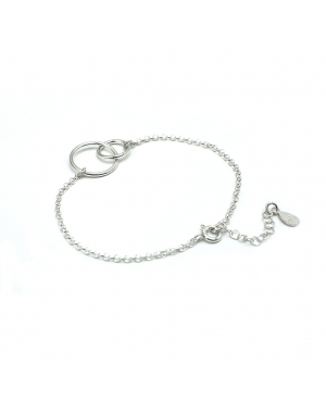 PULSERA AROS UNIDOS PLATA DE LEY / VM09102615