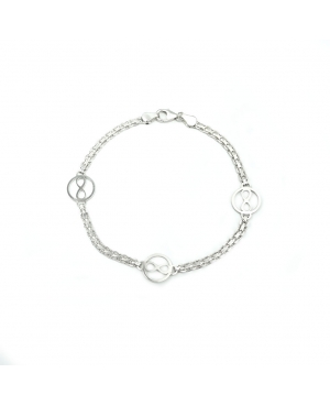 PULSERA INFINITOS PLATA DE LEY / VM09102617