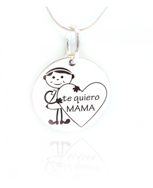 Colgante Niña. Te Quiero Mamá