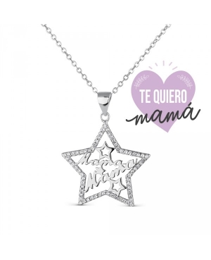 Colgante plata Mamá estrella
