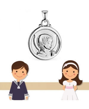 Colgante Virgen Niña Plata 3