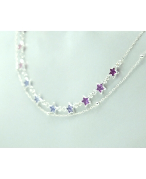 GARGANTILLA DOBLE ESTRELLAS COLORES