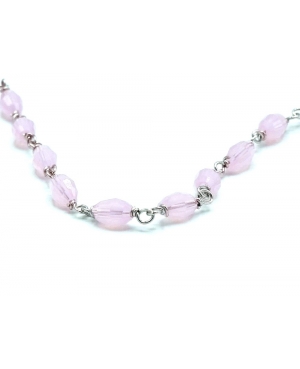 TOBILLERA PLATA DE LEY Y CUARZO ROSA / MC0607204