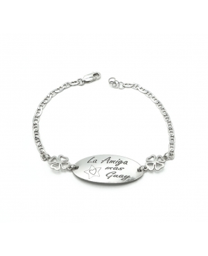 PULSERA AMIGA EN PLATA DE LEY