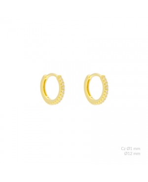 AROS EN PLATA CHAPADA CON CIRCONITAS